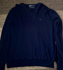 Polo by Ralph Lauren navy blue Cotton Crewneck sweater in size M