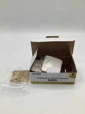 Docrok Adhesive Towel Hooks 6-Pack Golden Wall Mount No Drill NEW