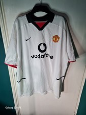 Vintage Manchester United Nike 2002/03 Vodafone Away Short Sleeve Shirt - XXXL