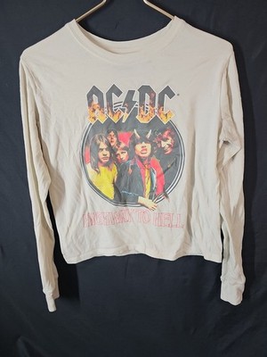 AC/DC -  Highway To Hell  - 2020 White Long Sleeve Shirt -  Ladies - Small  