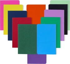 Small Pocket Colorful Notebook Journal Bulk, Blank, Travel Unlined, Assorted 