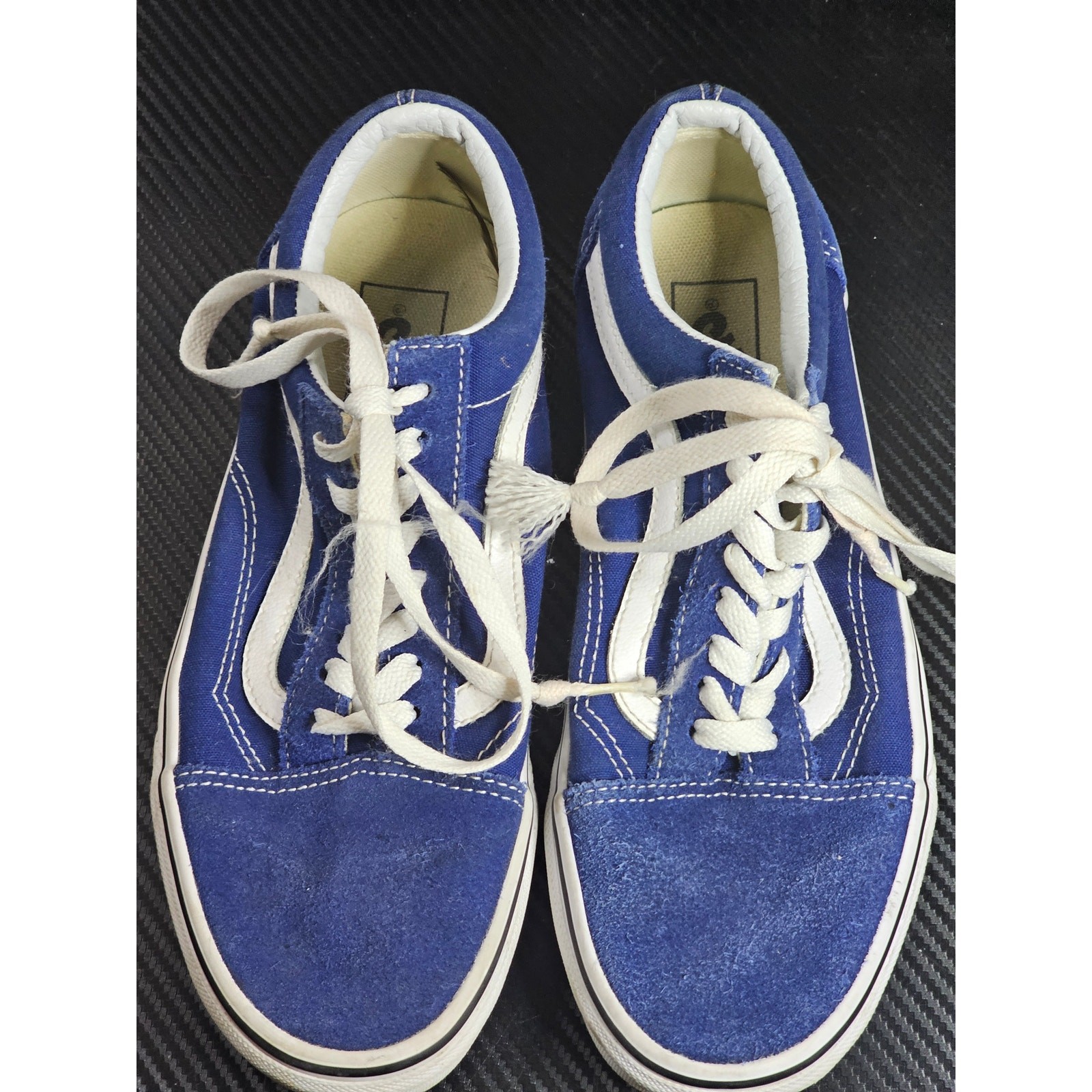 Vans Off The Wall Blue Denim Sneakers for Men Size 6.5-image