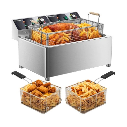 electric turkey fryer Commercial deep fryer with basket 3600W27.4QT with time...