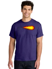 Ghost-Breathing-Fire-8 Mens Graphic Tee, 100% Cotton, Casual Summer Wear