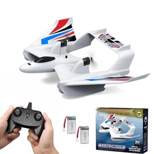 3in1 RC Airplane Amphibious EPP Foam RC Plane Toy 2.4GHz Remote Control 2battery