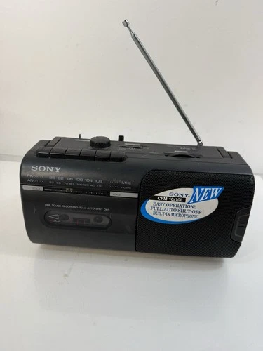 SONY CFM-10 Portable Boombox AM/FM Radio Cassette Tape Player Recorder WORKS