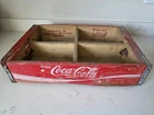 Vintage 1972 Red Coca-Cola Wooden Crate Grand Forks ND Enjoy Coca Cola Coke