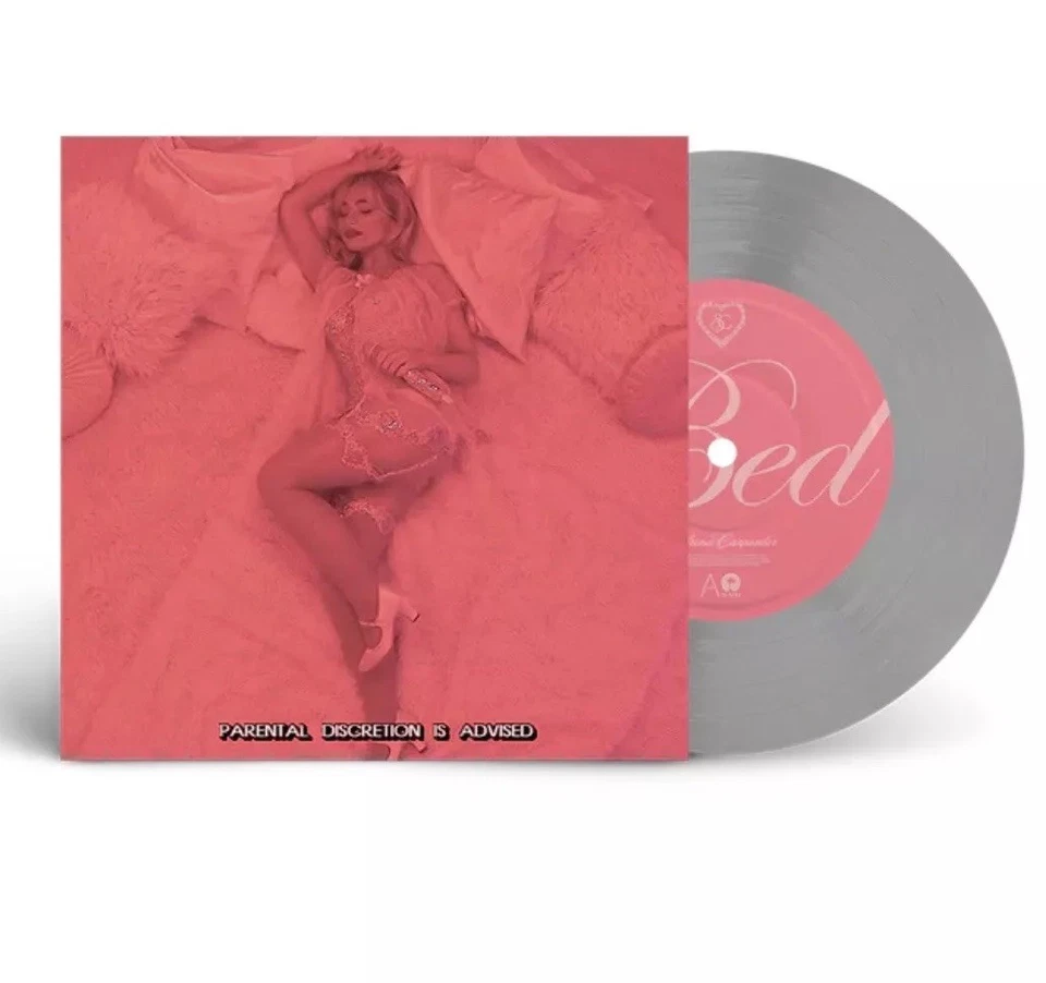 SABRINA CARPENTER BED CHEM LIMITED SILVER VINYL 7” SINGLE NEW