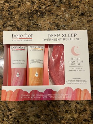 Bene-feet 3 Step Exfoliates & Moisturizes. Repair Overnight Set!  Full Kit!!