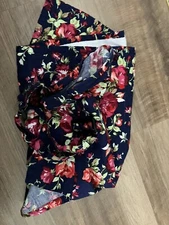 kids n' such Nursing Cover Up Navy W/ Roses 100% Cotton Breastfeeding