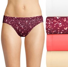 Hanes Women Cool Comfort Microfiber Bikini 4-Pack, Size 5/Small