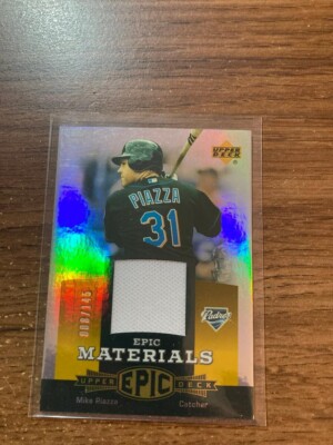 2006 Upper Deck Epic Materials Dark Orange #MP1 Mike Piazza  Jersey (8/145) Mets