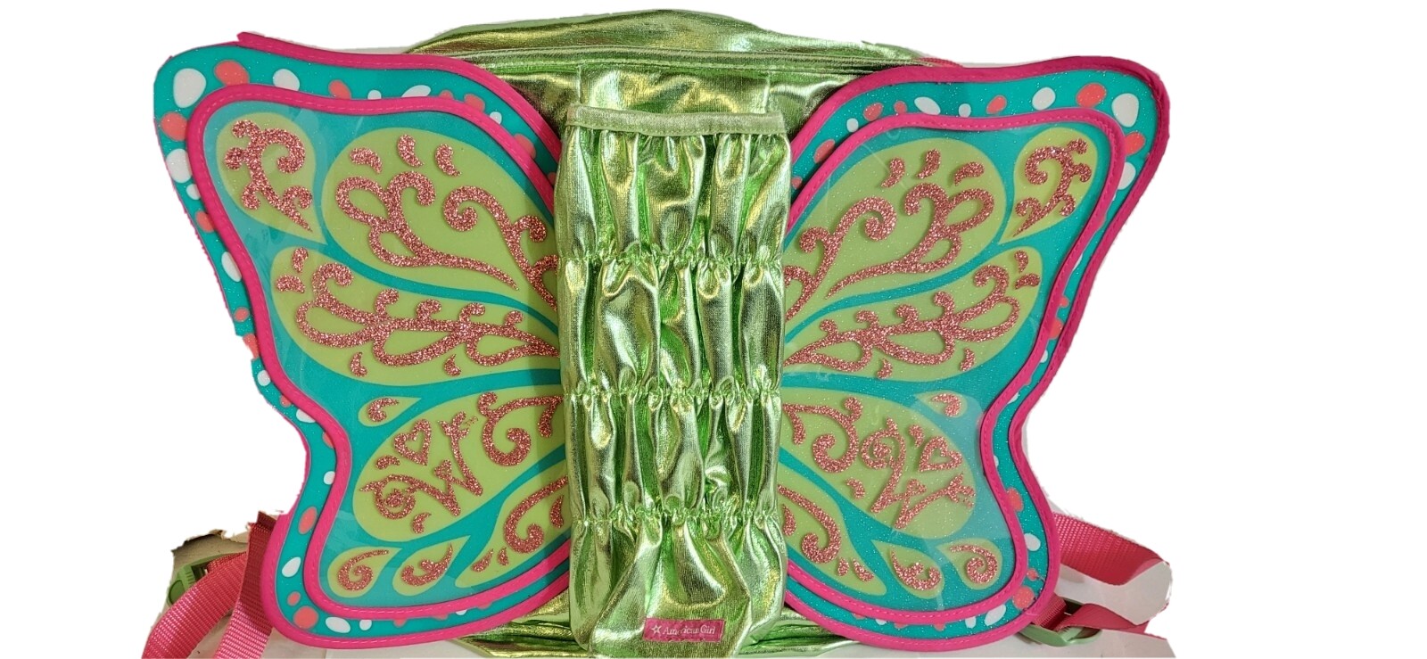 American Girl Wellie Wisher Metallic Green Butterfly Backpack 2019