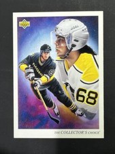 1992-93 Upper Deck Hockey Jaromir Jagr Penguins Team Checklist Art 16
