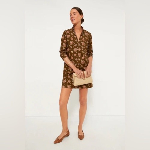 Tuckernuck Hazel Bouquet Corduroy Clifton Dress size small brown floral nwt - 第 1/14 張圖片