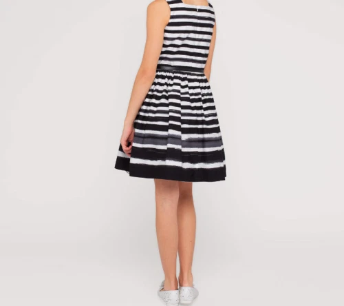 C&A / SMART & PRETTY Mädchen Sommer Kleid mit Gürtel gefüttert Baumwolle Gr. 128 - Bild 2 von 3