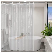 Kurzer transparent Duschvorhang  mit Magneten 180x150cm