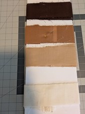Jelly Roll 18 Strips Fabric. Browns, Beigh, Cream Colors