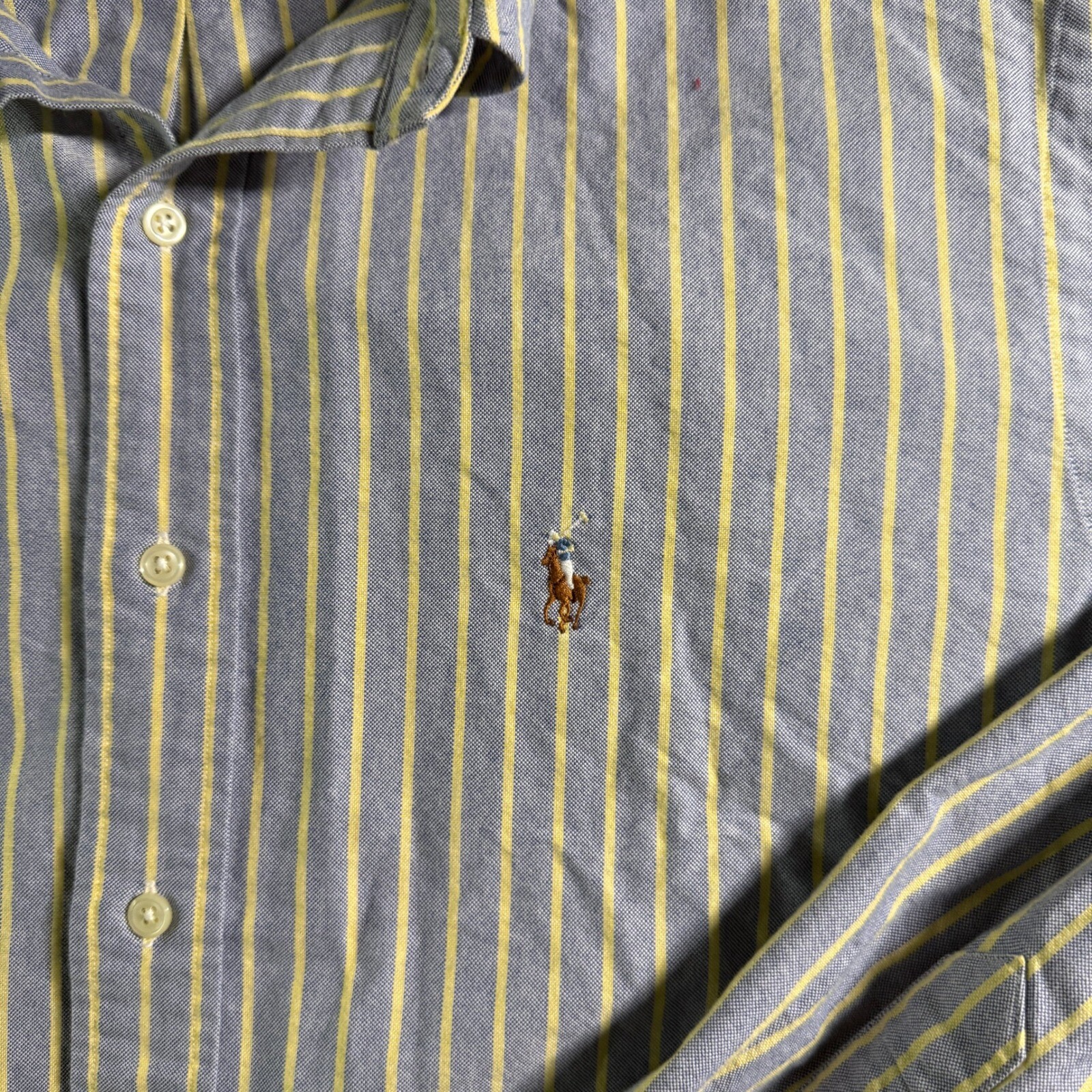 Camicia Ralph Lauren a righe vestibilità classica in carne pony con bottoni logo pony media