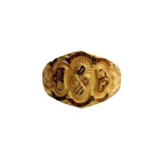 22K/18K Real Certified Yellow Gold Flower Design Kids Ring