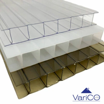PALRAM SUNLITE POLYCARBONATE ROOFING SHEETS 10MM THICK CLEAR, BRONZE, OPAL CHOOSE YOUR SIZE