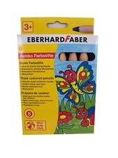 6 Jumbo Farbstifte Wachsmaler 8mm weich bruch...