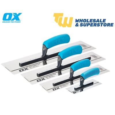 OX TOOLS OX Pro UltraFLEX Trowel Stainless Steel Super Flexible Finishing Trowel All Size