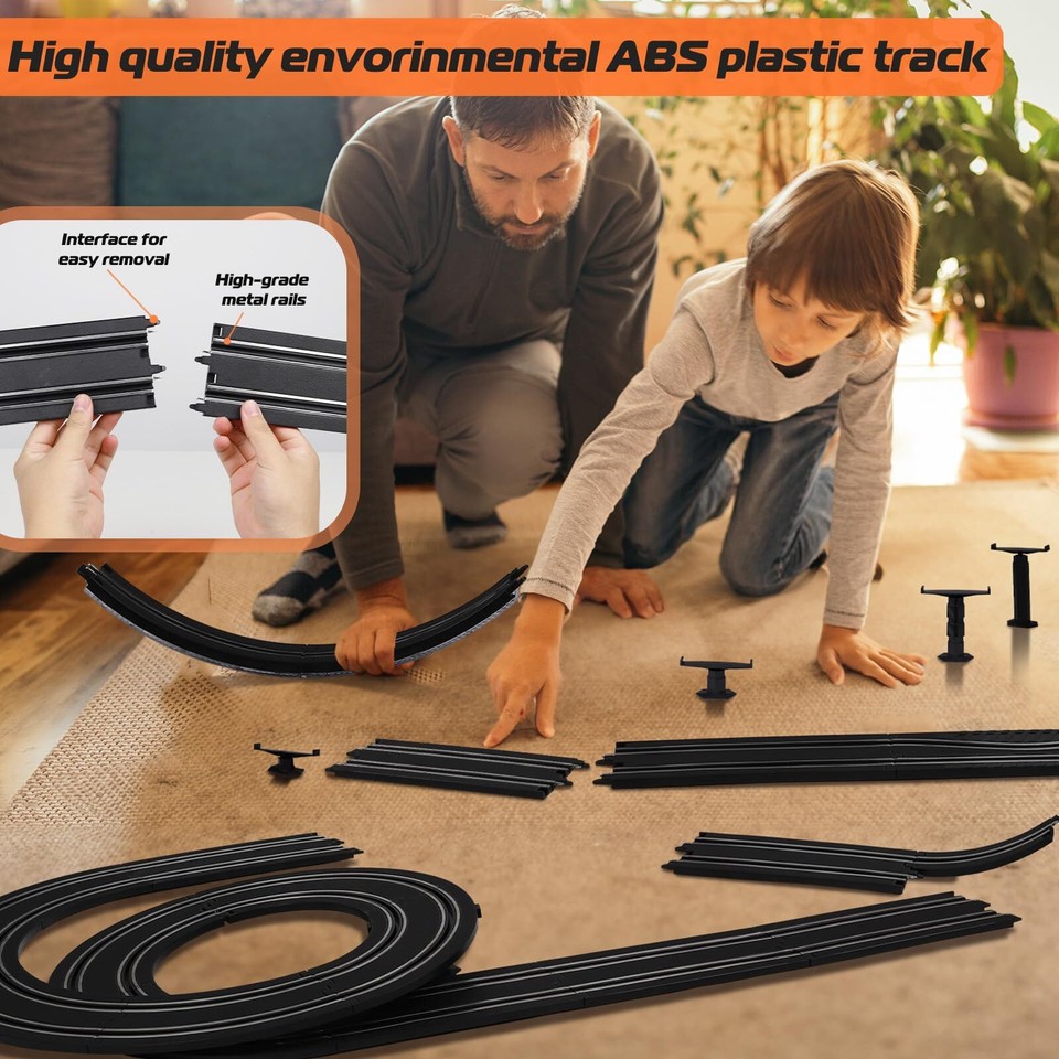 Slot Car Race Track Set BatteryElectric Race Car Game Toys Gift for