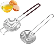 Stainless Steel Egg Separator, Yolk & White Divider with Long Handle
