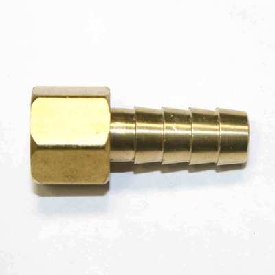 Brass Hose Fitting, Connector, 3/8'' Swivel Barb x 1/4'' Female NPT End - FFS246