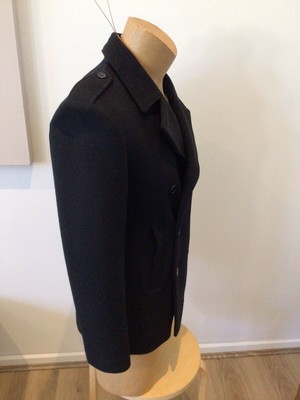 Mens COUNTRY ROAD BLACK PEA COAT SIZE XS REG FIT