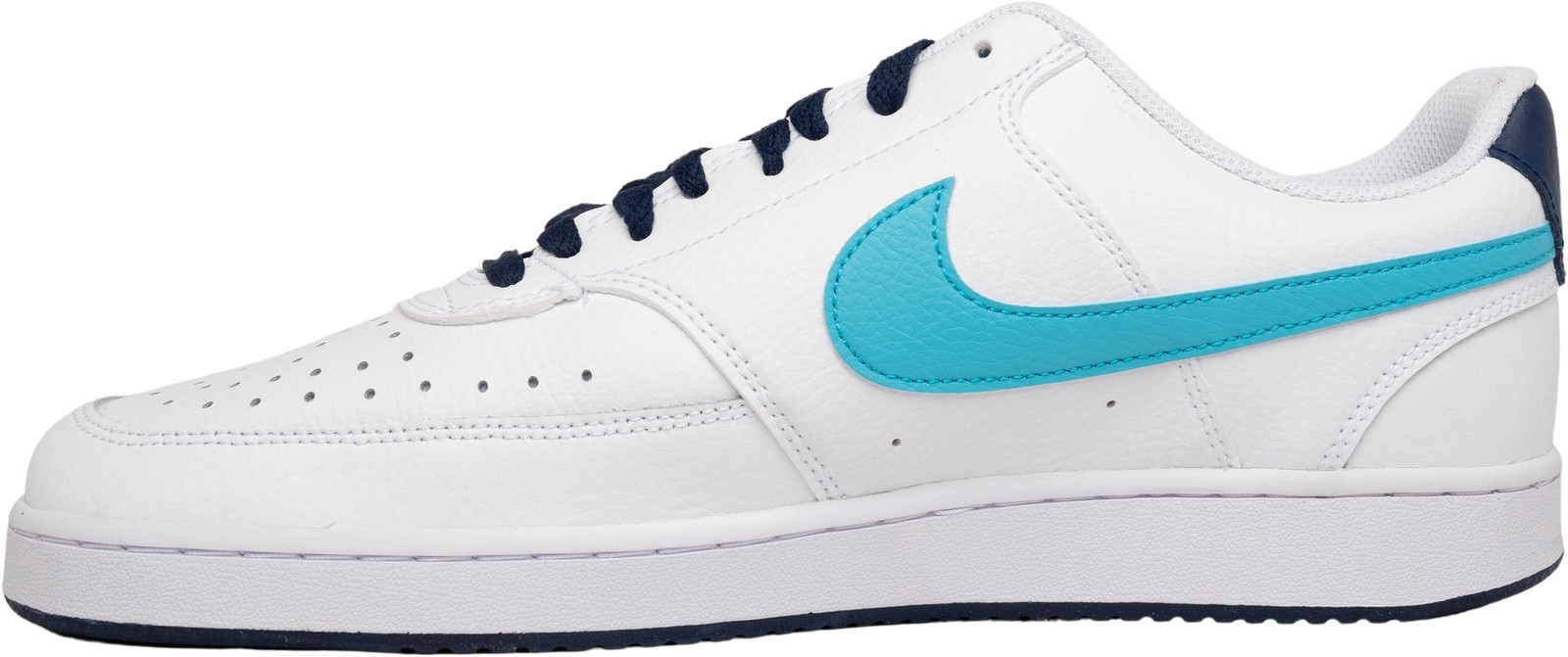 Nike Court Vision Lo White/Turquoise Blue-Blue Void (DM1187 100) Mens Size 13 NIKE Court Vision Low DM1187 100 - Shiekh main image 4
