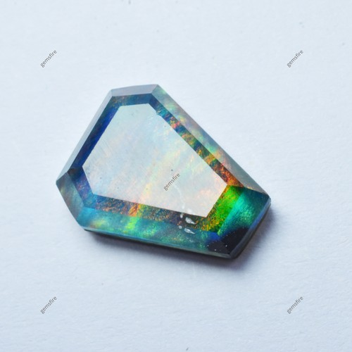 Piedra preciosa suelta rara roca natural certificada 8,20 quilates doblete corte elegante - Imagen 3 de 10