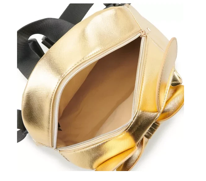 Mini Mochila Metálica Minnie Mouse Disney Dourada FRETE GRÁTIS! - Imagem 2 de 3