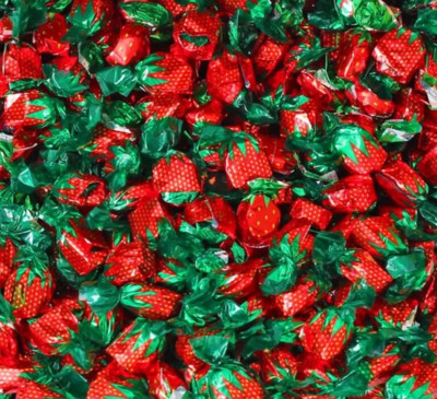 STRAWBERRY Filled Classic Bon Bons-Fruit Filled Hard Bulk Candy - *FIVE POUNDS*
