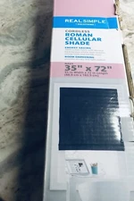 Real Simple Solutions Cordless Roman Cellular Shade.35”x72-Navy-Brand New-SHIP24