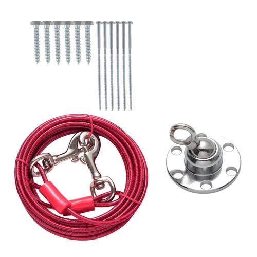 Draht Seil Stake Für Hunde Welpen Hof Leine Große Hund Swivel Hund Ketten - Bild 10 von 12