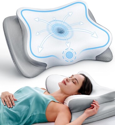 Cervical Pillow for Neck Pain Relief,Cradle Odorless Contour Neck