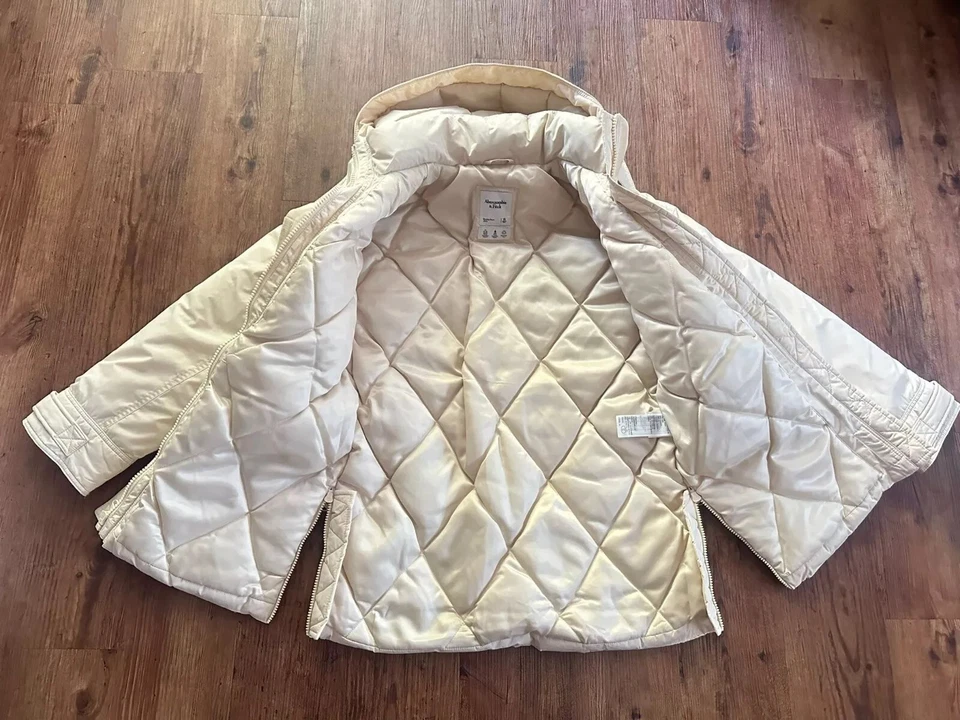 Winterjacke Jacke Abercrombie & Fitch Oversize Gr XS Premium Beige Elegant Top! - Bild 4 von 4