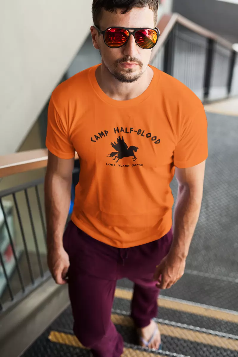  Camp Half Blood Shirt (3XL, Orange) : Handmade Products