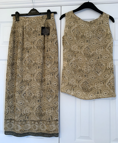 LIZ CLAIBOURNE Silk Two Piece - Wrap Skirt & Vest Top US 2 UK 8 BNWT NEW - Picture 9 of 9
