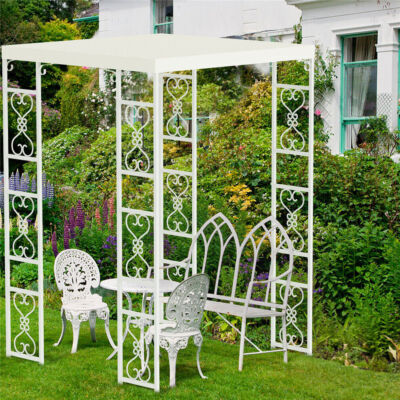 Outdoor Garden Patio Gazebo White Wedding Party Canopy Shelter Stand with Cover 