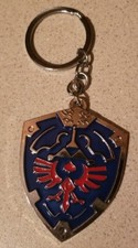The Legend of Zelda Blue Hylian Shield Keychain 2" - New