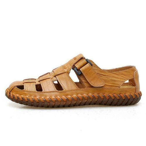 Zapatos de verano para hombre sandalias de cuero cortadas puntera corta sandalias deportivas 38-47 - Imagen 5 de 12