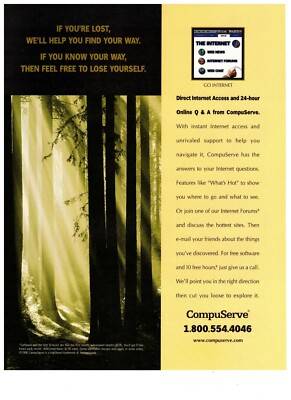 1997 CompuServe Software Internet Forums Vintage Print Advertisement | eBay