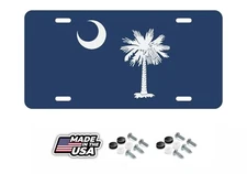 South Carolina State Flag License Plate Tag Vanity Front Aluminum 6 By 12 Inches