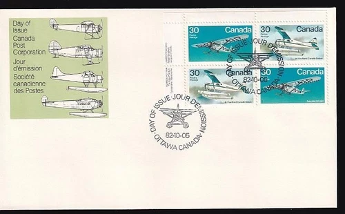 Canada FDC 1982 sc#969-970 Bush Aircraft ULpb