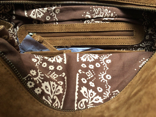 Urban Outfitters. Free People 32054 Tan Suede Hobo Tote Bag. - Picture 10 of 14