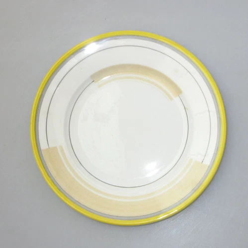Shelley Art Deco China- Bands & Lines Yellow - No W 12130 Regent Side Plate