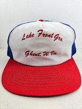 Vintage USA MADE Lake Front Gro. West Virginia Trucker Hat Snapback Dad Cap